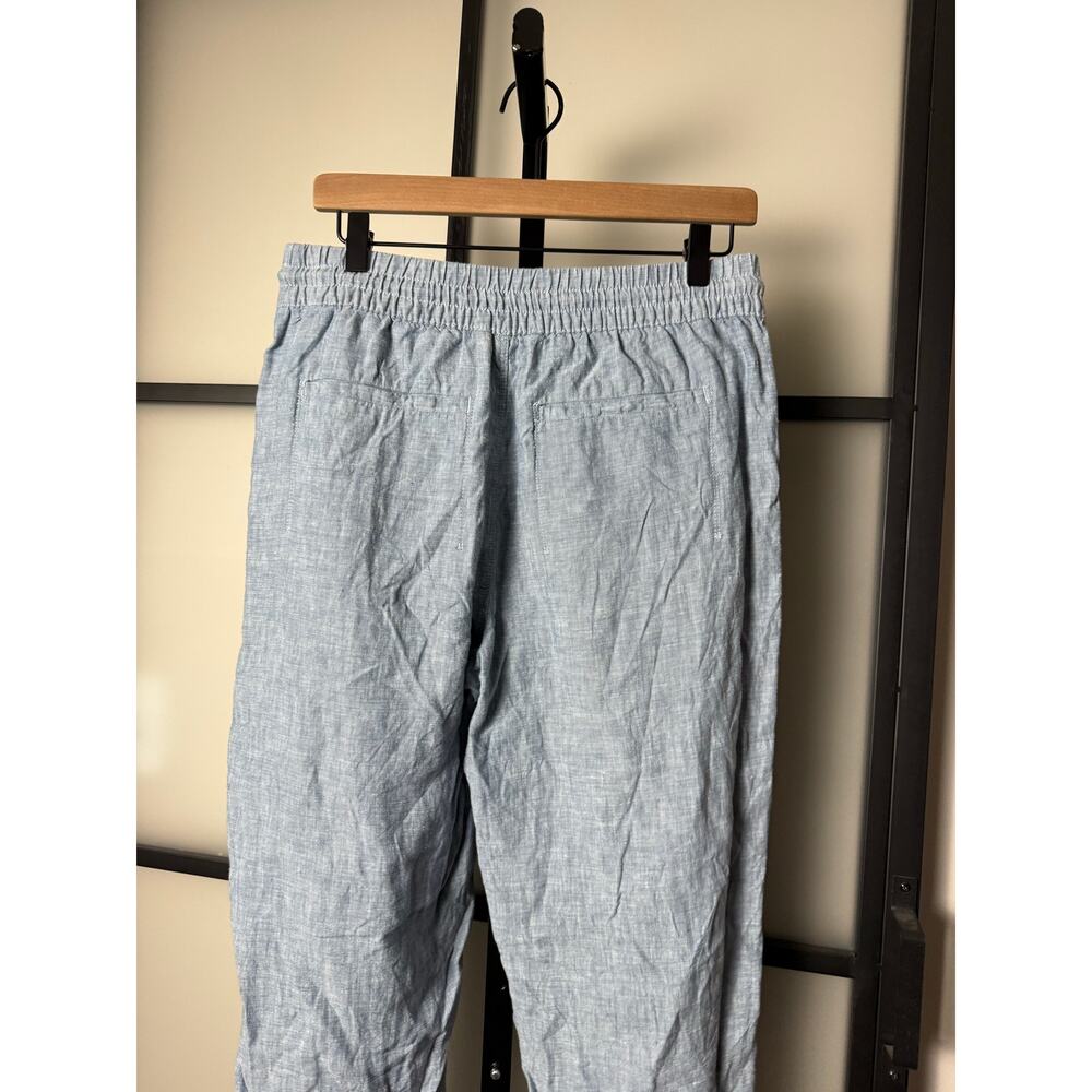 Athleta Retreat Linen Jogger Women's Pants Chambray Blue Size 8T Tall - Picture 4 of 8